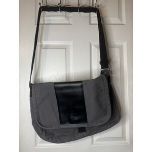 Vintage Spartan Messenger Bag Gray Canvas Laptop Crossbody Work Utility USA